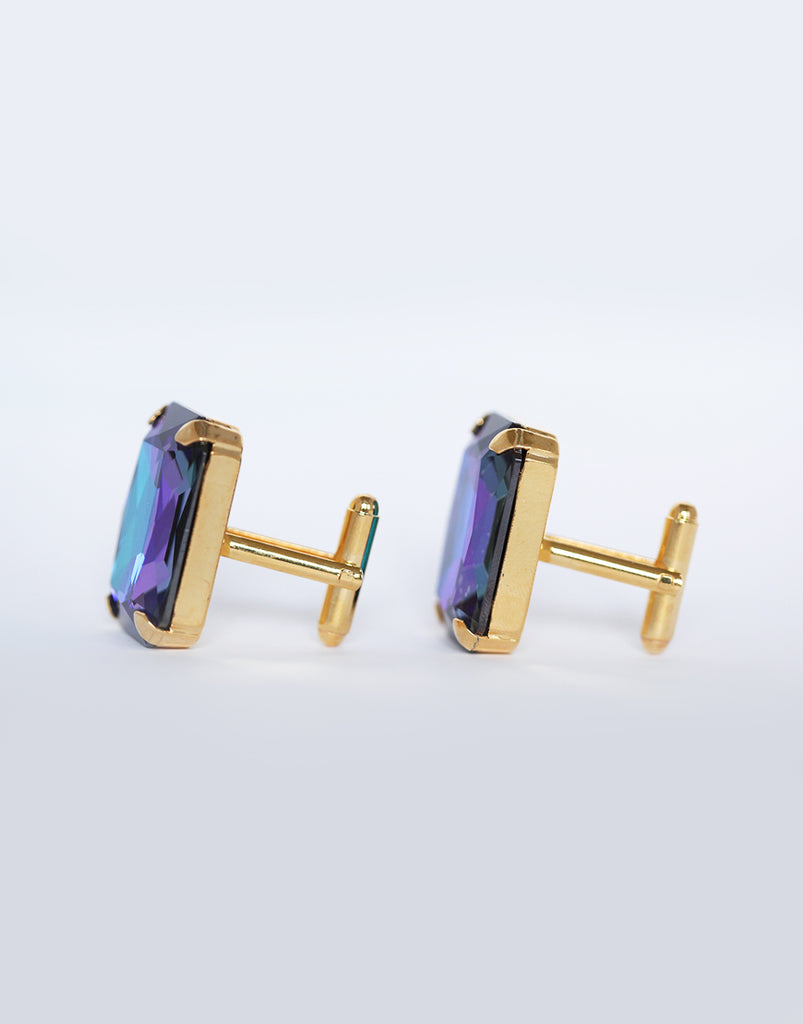 Deep Blue Swarovski Cufflinks