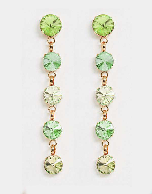 Christina Green Swarovski Earrings