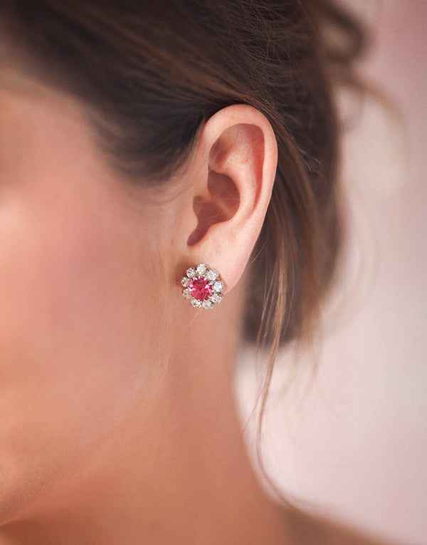 Hot Pink Swarovski Studs