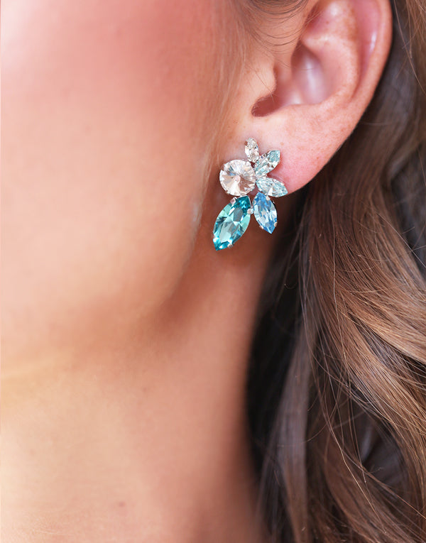 Florence Swarovski Studs - Blue