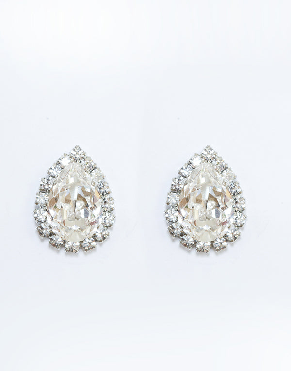 Crystal Pear Swarovski Studs