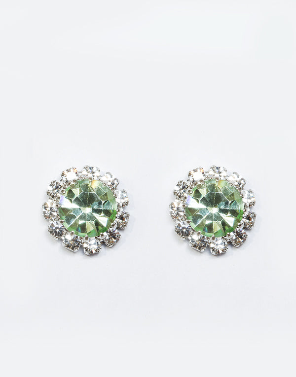 Apple Green Swarovski Studs