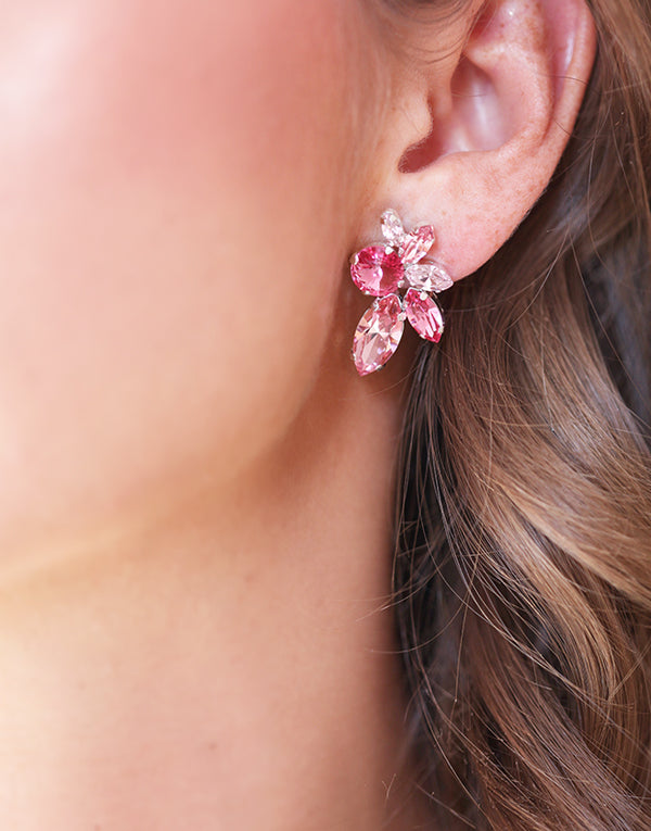 Florence Swarovski Studs - Pink