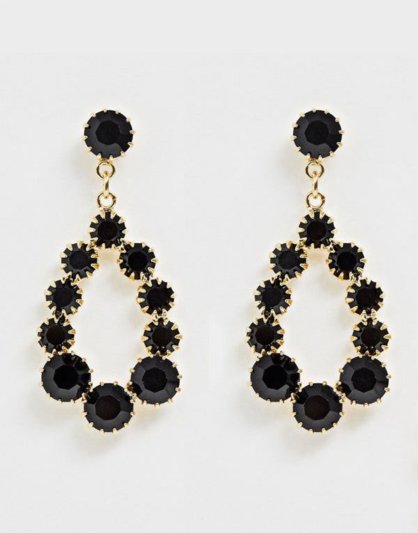 Tatiana Black Swarovski Earrings