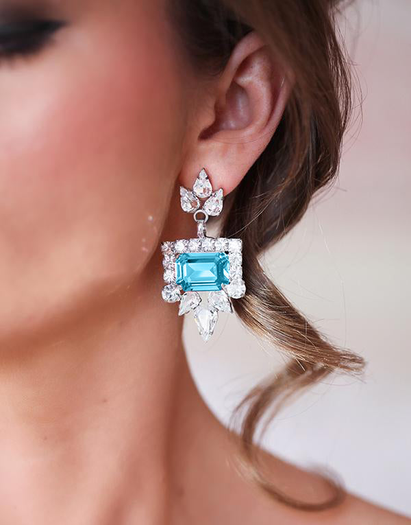 Valentina Blue Swarovski Earrings